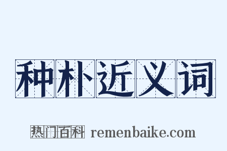 种朴近义词是什么意思的图片